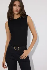 BİSİKLET YAKA ÇITÇITLI BODY