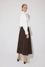 JUPE À TAILLE ÉLASTIQUE AVEC POCHES