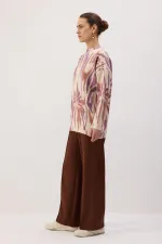 ABSTRACT DESENLİ TRİKO KAZAK