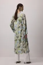 LONG SATIN TUNIC WITH FRONT SLIT