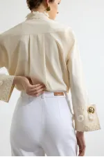 FLORAL LACE VISCOSE SHIRT