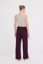 PANTALONS EN CRÊPE CÔTELÉS