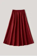 JUPE EN SATIN À VOLANTS