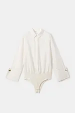 WIDE-CUFFS SHIRT BODYSUIT