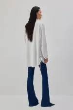 STAND COLLAR CREPE TUNIC