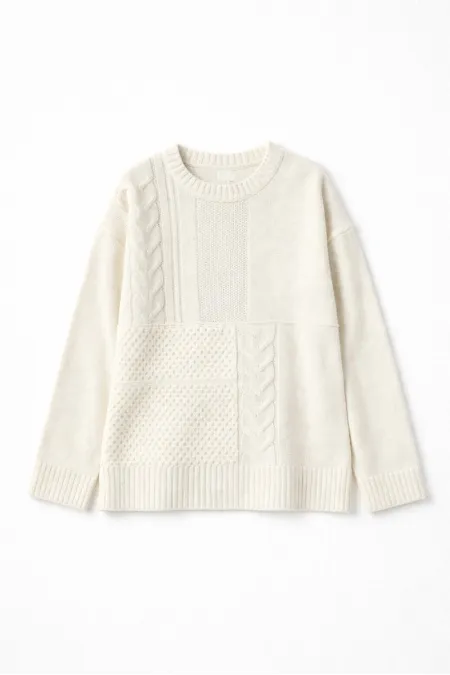 PULL EN MAILLE SURDIMENSIONNÉ À MOTIFS