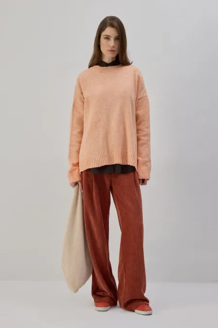 DÜZ RENK OVERSIZE KAZAK