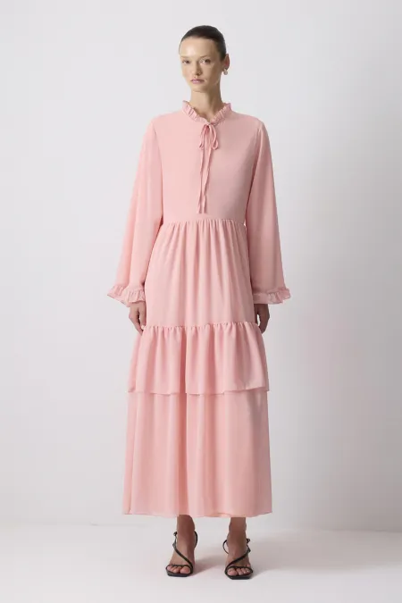 ŞİFON KATMANLI ELBİSE