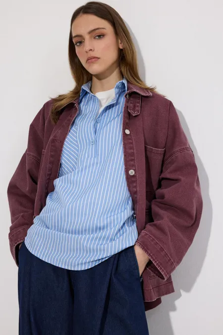 STRIPED TUNIC WITH POCKET DETAIL