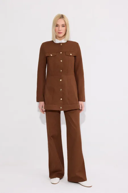 VESTE EN GABARDINE COUPE SLIM