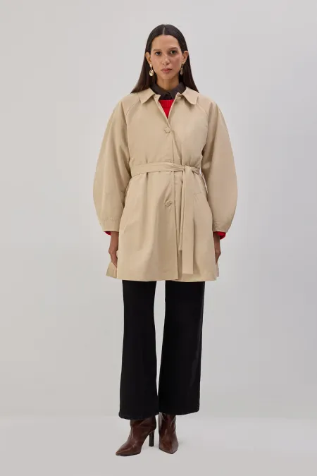 BELTED SHORT TRENCH COAT BELTED SHORT TRENCH COAT