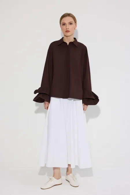 CHEMISE EN POPLIN AVEC DÉTAIL DE POIGNET