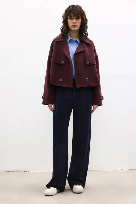 PANTALON EN MAILLE AVEC TAILLE ÉLASTIQUE