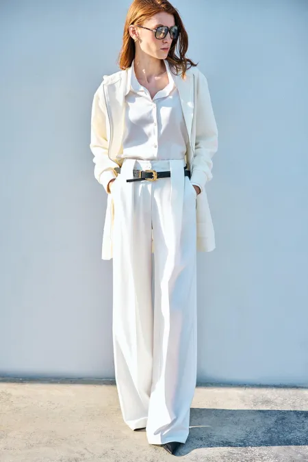 THIN CREPE JACKET WITH ZIPPER