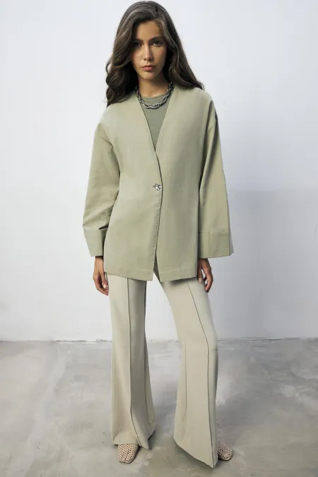 %100 PAMUK DÜĞMEli CEKET