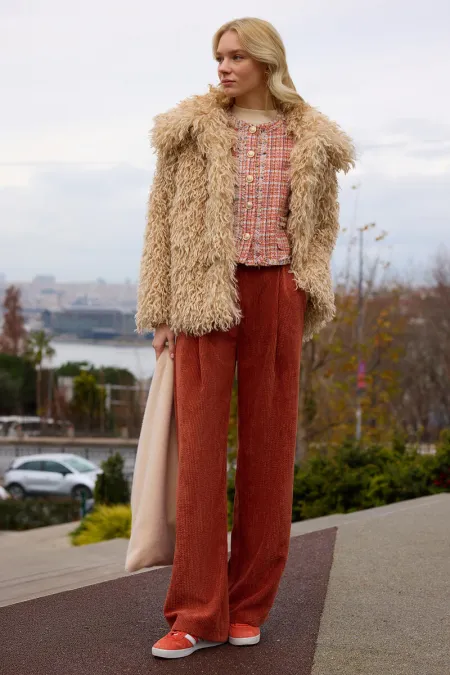 FİTİLLİ KADİFE BOL PAÇA PANTOLON