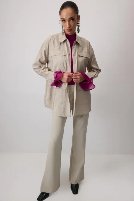 POCKET DETAIL COUPRA JACKET