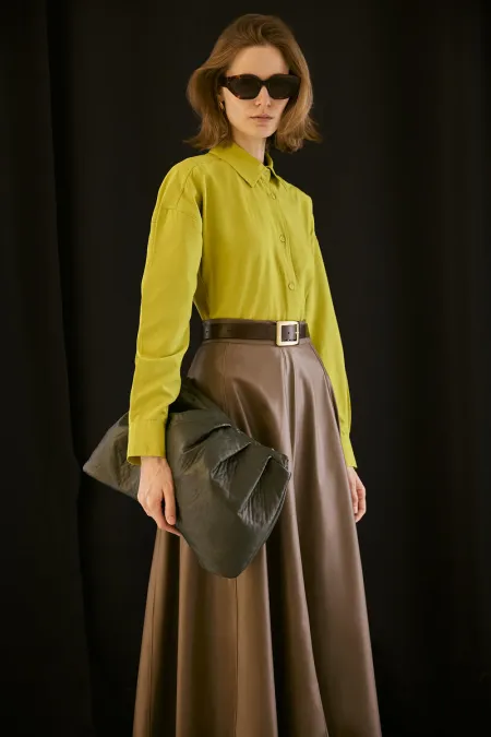 CHEMISE EN POPLIN COUPE SURDIMENSIONNÉE