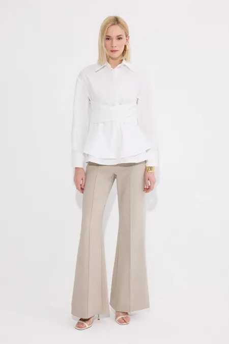 CHEMISE AVEC CEINTURE À LA TAILLE