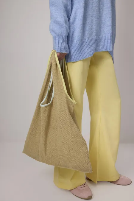 SAC EN TISSU À LUNETTES CONTRASTÉES