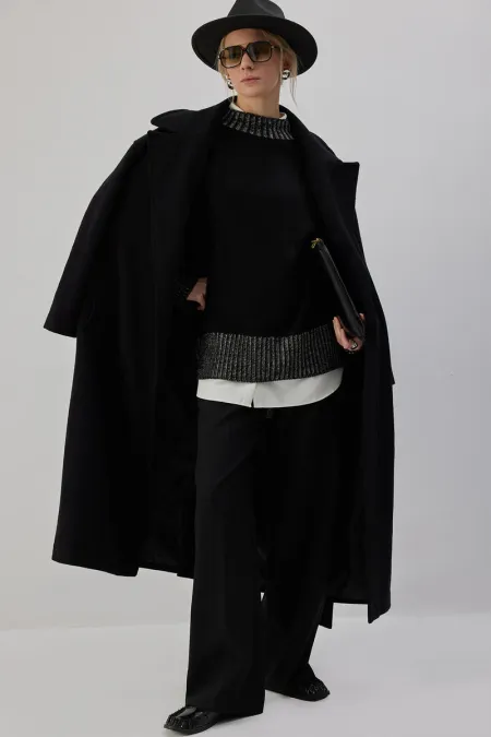 CONTRASTING COLORS KNITTED TUNIC