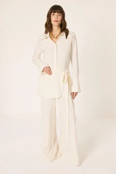 ENSEMBLE TUNIQUE ET PANTALON AVEC CEINTURE