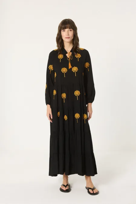 ROBE BRODÉE À MOTIFS DE PALMIERS