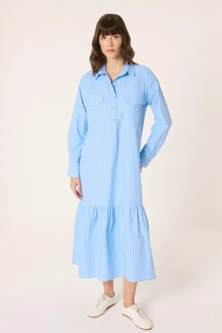 ROBE CHEMISE EN POPLIN