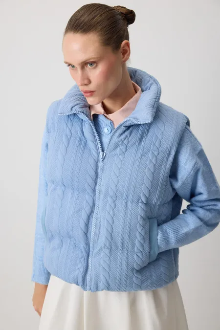 Gilet matelassé jacquard