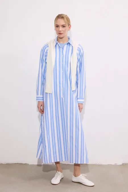 ROBE CHEMISE À RAYURES