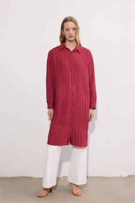 CHEMISE MAXI À RAYURES