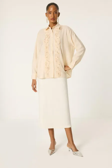 SHIRT WITH ROSE MOTIF