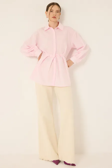CHEMISE EN POPLINE À MOTIFS FLORAUX