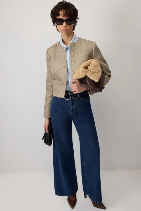 WIDE-LEG DENIM PANTS