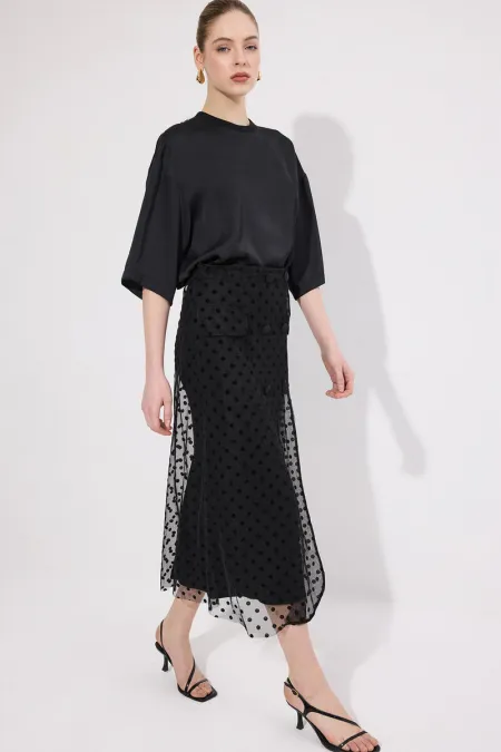 JUPE EN TULLE À POIS