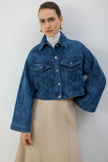 PRINTED DENIM JACKET PRINTED DENIM JACKET