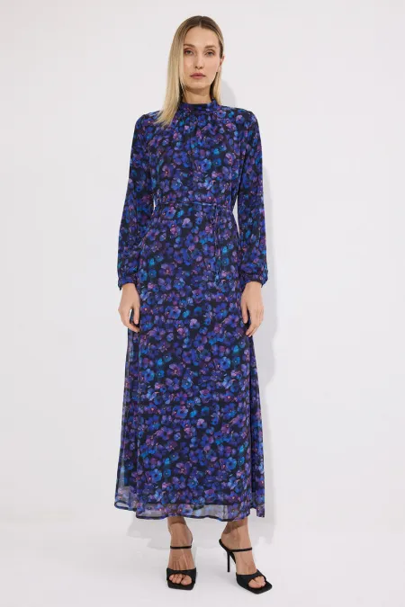 ROBE EN CHIFFON À MOTIFS