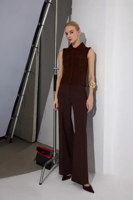 CEP DETAYLI TRİKO YELEK