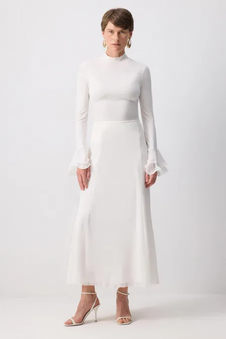 CHIFFON SKIRT WITH ELASTIC WAISTBAND CHIFFON SKIRT WITH ELASTIC WAISTBAND