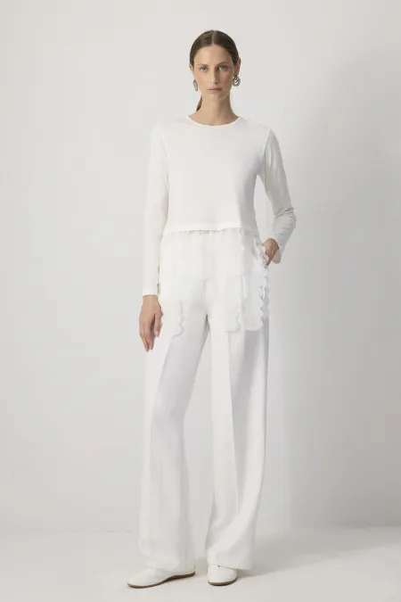 CHIFFON FRINGED TUNIC CHIFFON FRINGED TUNIC