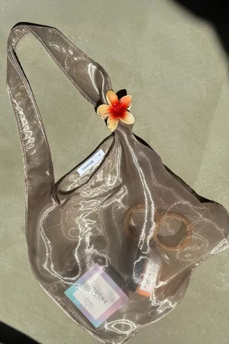 SAC EN ORGANZA À BANDOULIÈRE ÉPAISSE