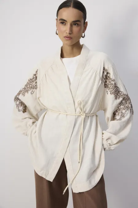 CEINTURE RONDE EN CORDE DE CUIR