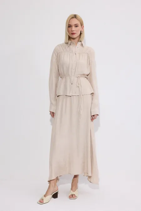 VİSKOZ GÖMLEK ETEK TAKIM