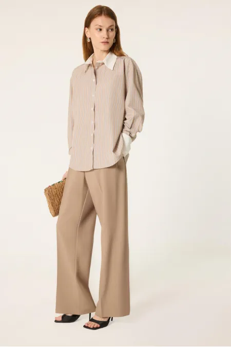 STRIPED WHITE COLLAR SHIRT STRIPED WHITE COLLAR SHIRT