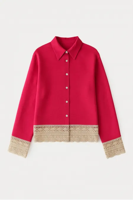 LACE VISCOSE SHIRT
