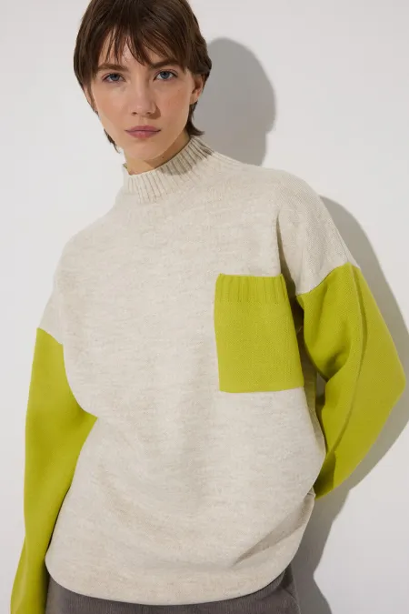 KNITTED TUNIC WITH POCKET DETAIL