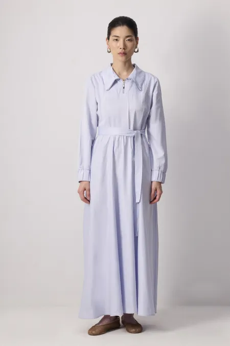 DRESS WITH ZIPPERED COLLAR