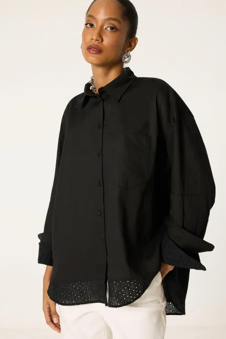 CHEMISE AVEC DÉTAILS EN DENTELLE