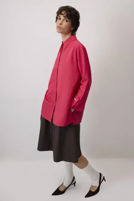 WIDE-CUFFS POPLIN SHIRT