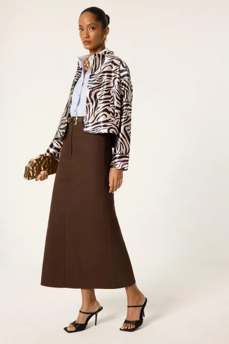 PATTERNED SATIN JACKET